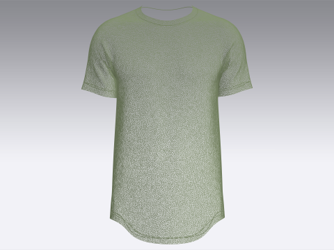 Men Scalloped Tshirt Modelo 3D