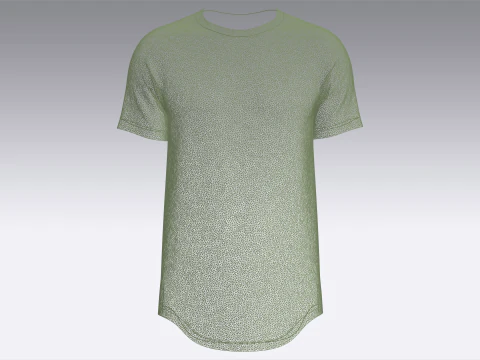 Men Scalloped Tshirt 3D Model