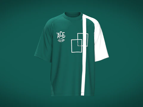 Męska koszulka raglanowa - ACE Model 3D