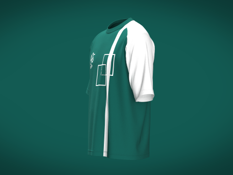 Men Raglan Tshirt - ACE 3D Model