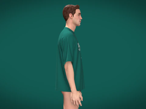 Men Raglan Tshirt - ACE 3D Model