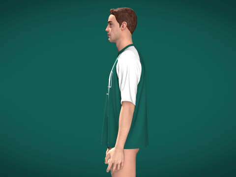 Men Raglan Tshirt - ACE 3D Model