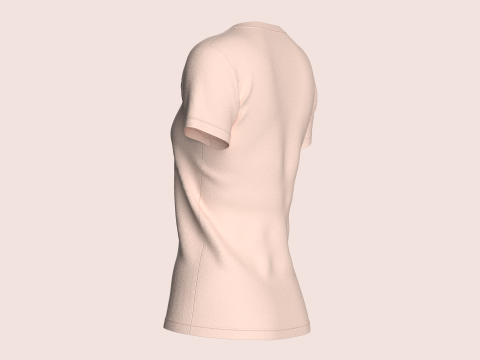 Tommy Hilfiger - V-Neck Girls T-Shirt Model 3D
