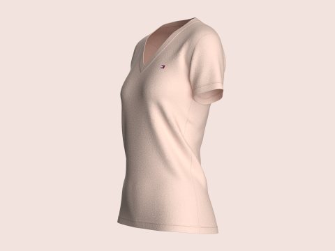 Tommy Hilfiger - V-Neck Girls T-Shirt Model 3D