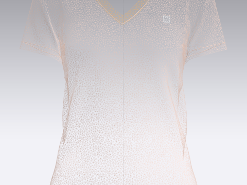 Tommy Hilfiger - V-Neck Girls T-Shirt Model 3D