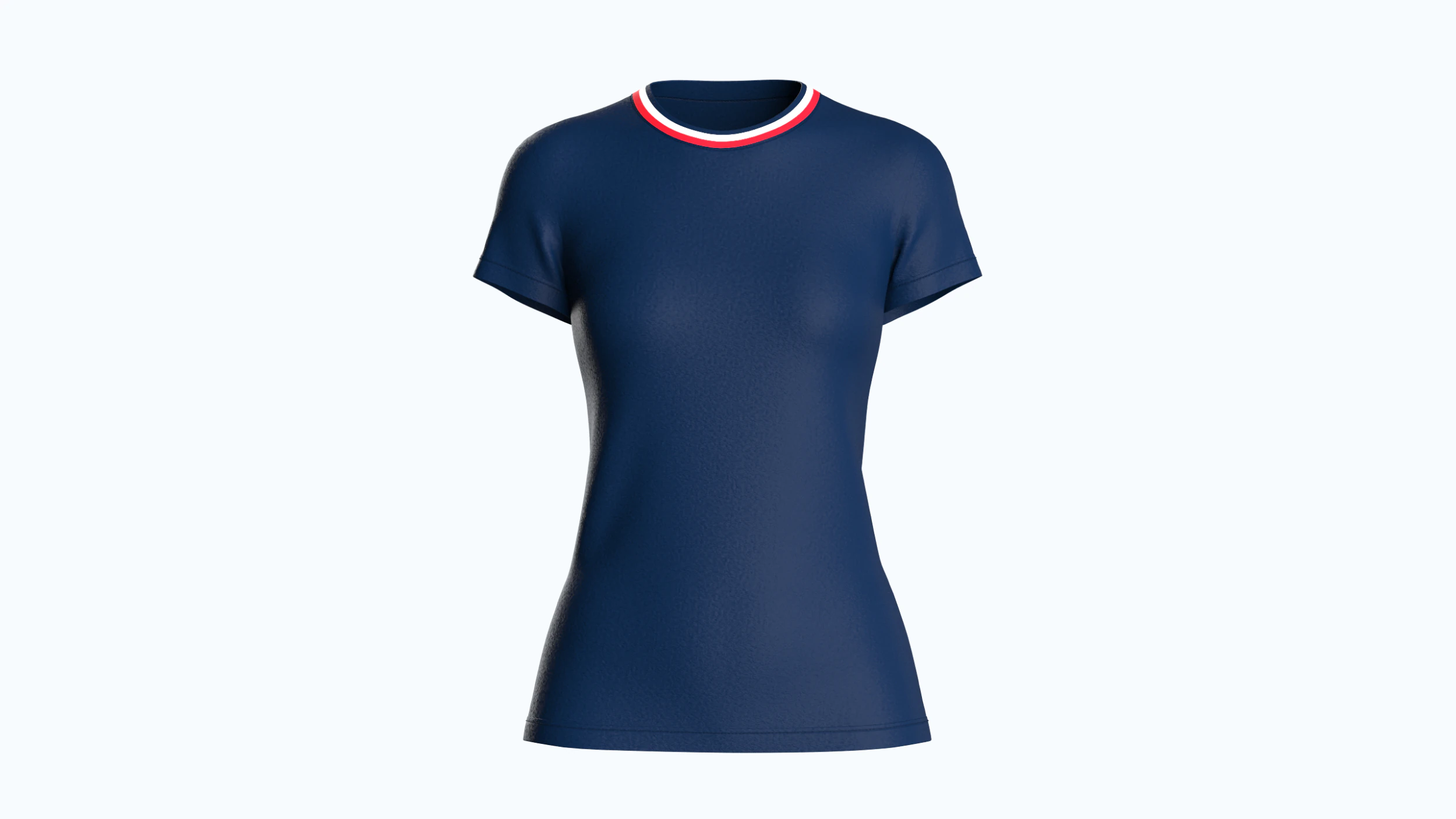 Tommy Hilfiger - Girls Stripe Crewneck T-Shirt 3D Model .c4d .max .obj .3ds .fbx .stl .blend 