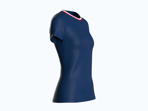 Tommy Hilfiger - Girls Stripe Crewneck T-Shirt 3D Model