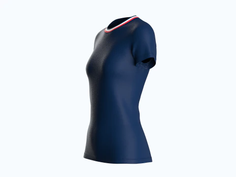 Tommy Hilfiger - Girls Stripe Crewneck T-Shirt 3D Model