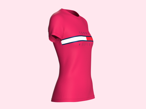 Tommy Hilfiger - Girls Red T-Shirt 3D Model