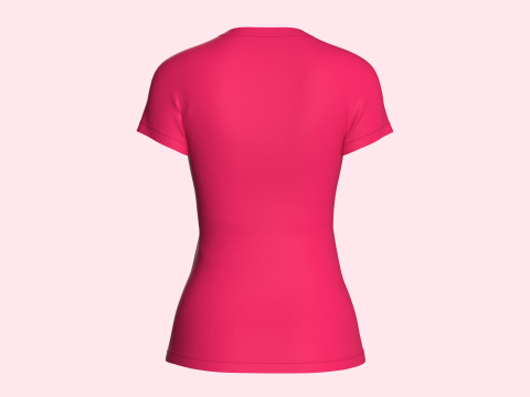 Tommy Hilfiger - Girls Red T-Shirt 3D Model