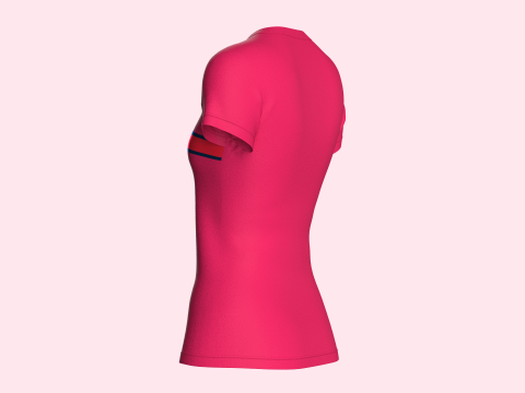 Tommy Hilfiger - Girls Red T-Shirt 3D Model