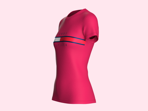 Tommy Hilfiger - Girls Red T-Shirt 3D Model