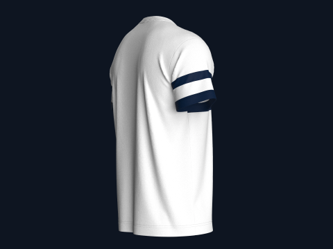 Tommy Hilfiger - Color Block Stripe T-Shirt Modello 3D