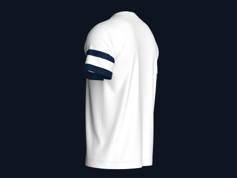 Tommy Hilfiger - Color Block Stripe T-Shirt Modello 3D