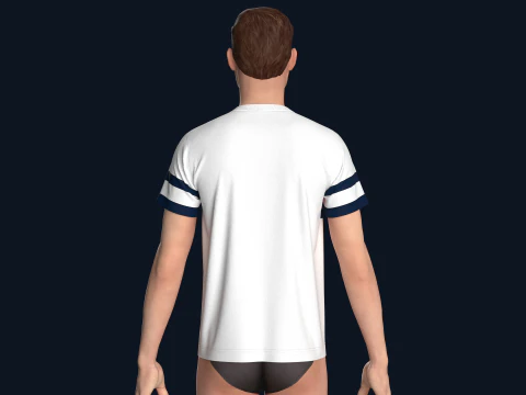 Tommy Hilfiger - Color Block Stripe T-Shirt 3D Model