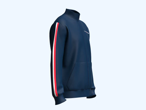Tommy Hilfiger - Stripe Tape Zip Sweatshirt 3D Model