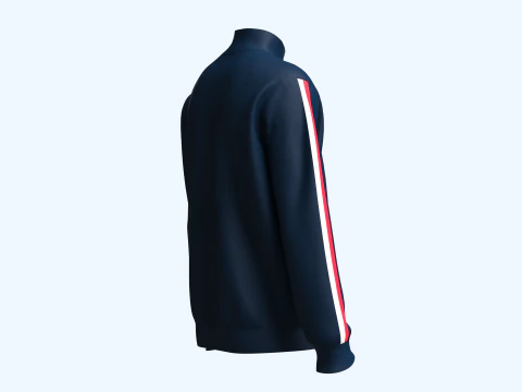 Tommy Hilfiger - Stripe Tape Zip Sweatshirt 3D Model