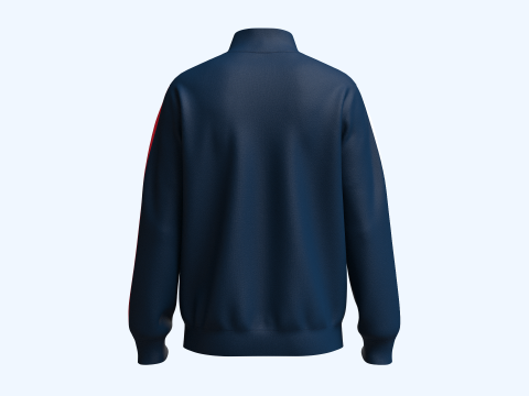 Tommy Hilfiger - Stripe Tape Zip Sweatshirt 3D मॉडल
