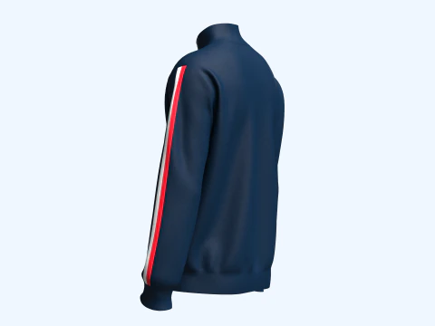Tommy Hilfiger - Stripe Tape Zip Sweatshirt 3D Model