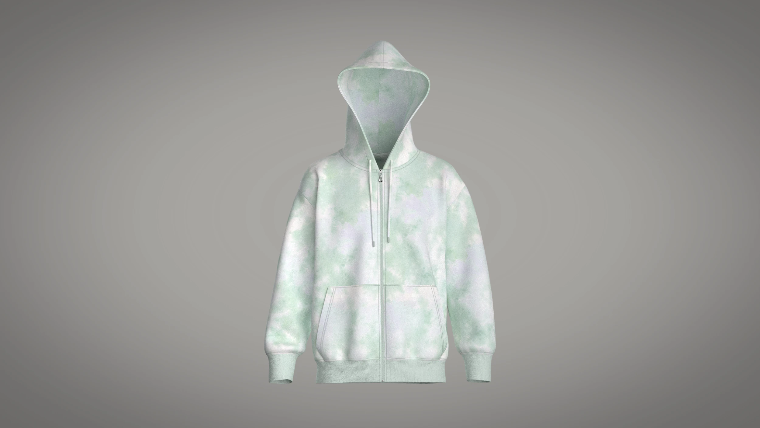 Men Zip Hoodie - Wash 3D Model .c4d .max .obj .3ds .fbx .stl .blend