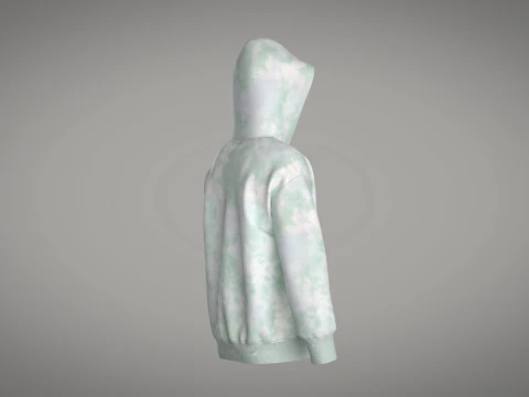 Men Zip Hoodie - Wash 3D Model