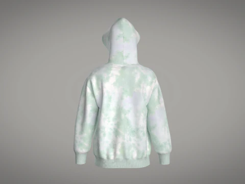 Men Zip Hoodie - Wash 3D Model
