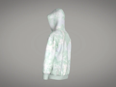 Men Zip Hoodie - Wash 3D Model