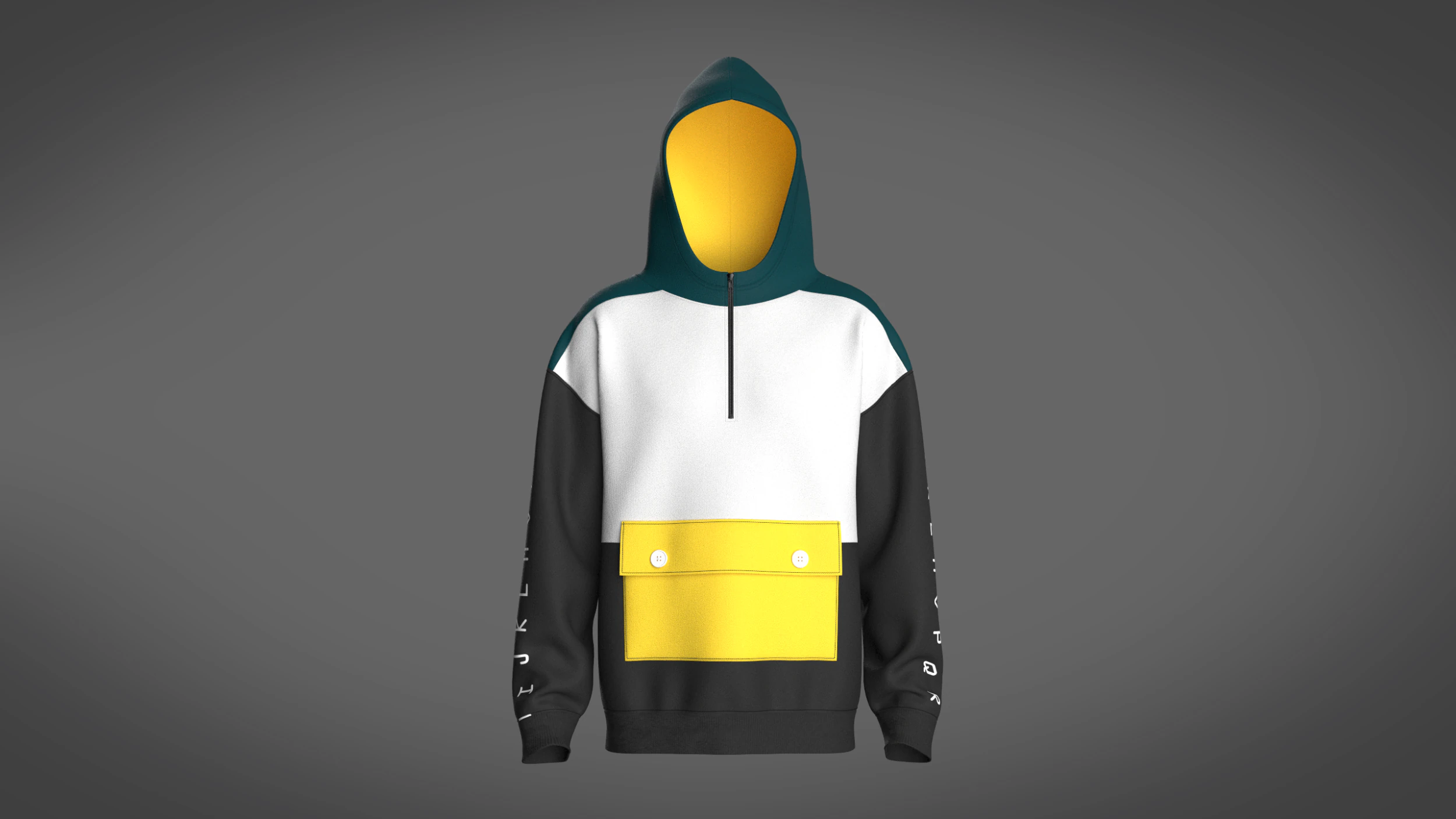 Men Hoodie With Pocket 3D Model .c4d .max .obj .3ds .fbx .stl .blend