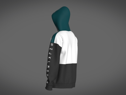 Men Hoodie With Pocket Model 3D