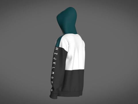Men Hoodie With Pocket 3D Model