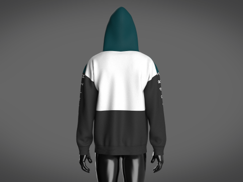 Men Hoodie With Pocket Model 3D