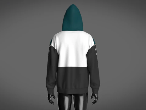 Men Hoodie With Pocket 3D Model