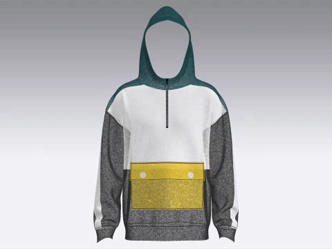 Men Hoodie With Pocket 3D Model