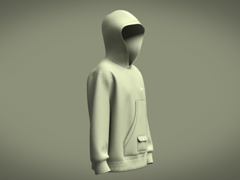 Men Hoodie - I AM OKAY Modelo 3D