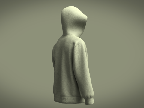 Men Hoodie - I AM OKAY Modelo 3D