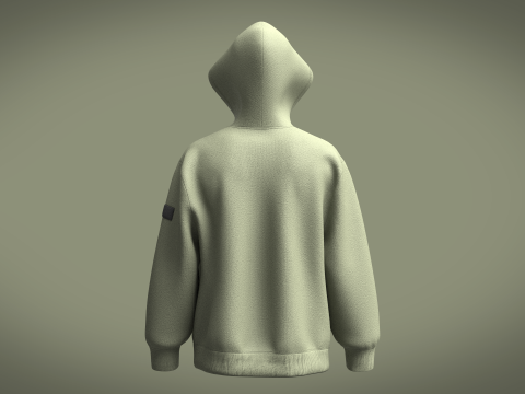 Men Hoodie - I AM OKAY Modelo 3D