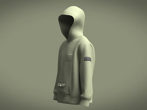 Men Hoodie - I AM OKAY 3D Model