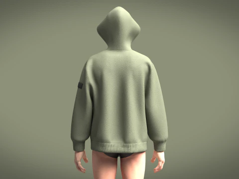 Men Hoodie - I AM OKAY 3D Model