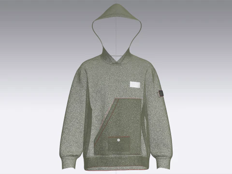 Men Hoodie - I AM OKAY 3D Model