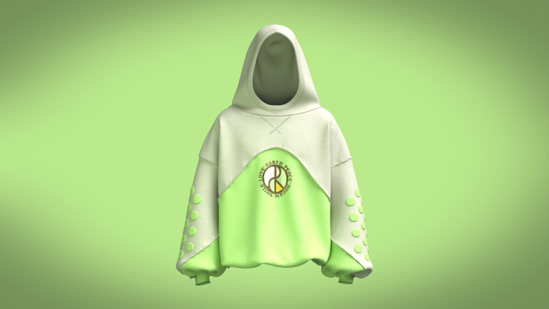 Unisex Crewneck Long Sleeve Hoodie 3D 모델 .c4d .max .obj .3ds .fbx .stl .blend 