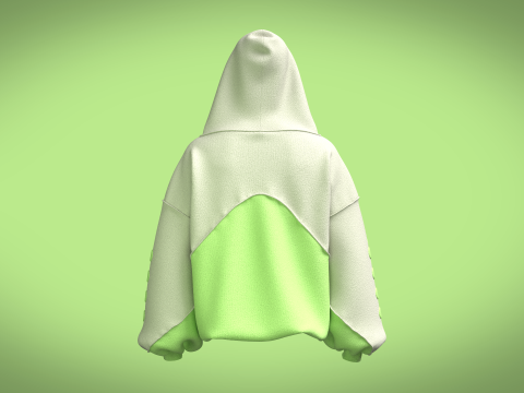 Unisex Crewneck Long Sleeve Hoodie 3D 모델