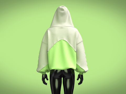 Unisex Crewneck Long Sleeve Hoodie 3D 모델