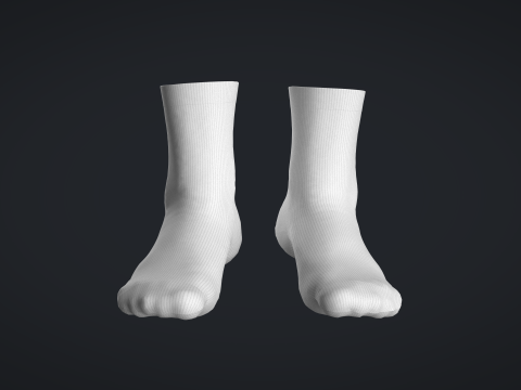 Socks - White 3D 모델