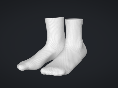 Socks - White 3D Модель