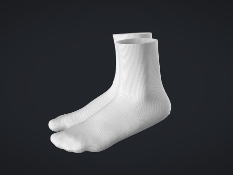 Socks - White 3D Модель