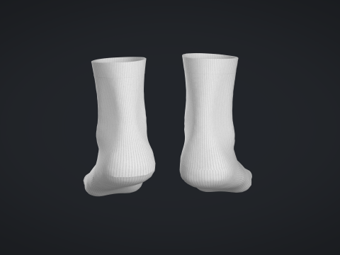 Socks - White 3D Модель