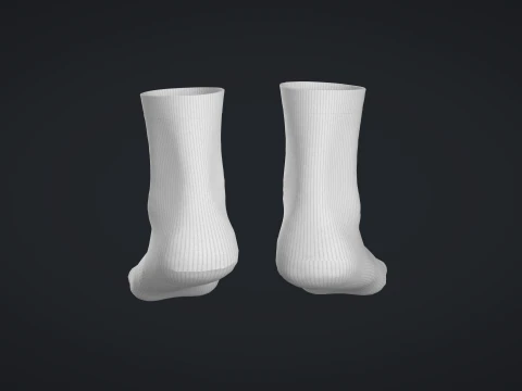 Socks - White 3D Model