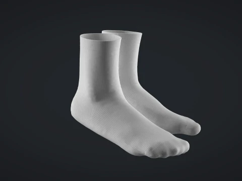 Socks - White 3D Model