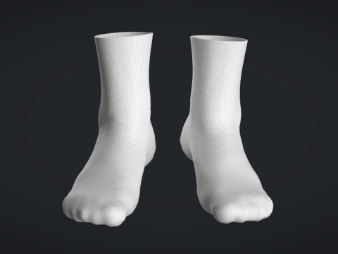 Socks - White 3D Модель