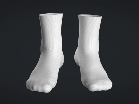 Socks - White 3D Model